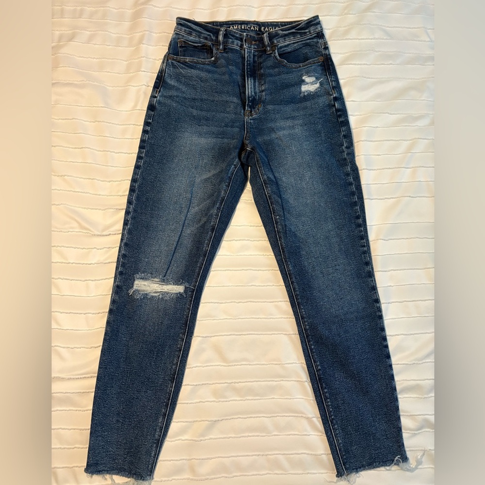 American Eagle Outfitters Dark Blue Straight Leg Jeans